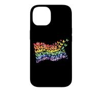 Drapeau Arc-en-Ciel Papillons Gay Pride Mois Art Homosexualité Coque pour iPhone 14