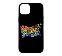 Drapeau Arc-en-Ciel Papillons Gay Pride Mois Art Homosexualité Coque pour iPhone 14 Plus