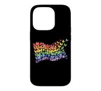 Drapeau Arc-en-Ciel Papillons Gay Pride Mois Art Homosexualité Coque pour iPhone 14 Pro