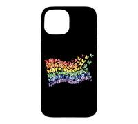 Drapeau Arc-en-Ciel Papillons Gay Pride Mois Art Homosexualité Coque pour iPhone 15