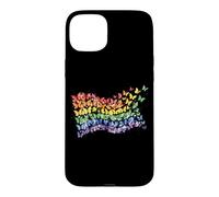 Drapeau Arc-en-Ciel Papillons Gay Pride Mois Art Homosexualité Coque pour iPhone 15 Plus