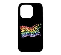 Drapeau Arc-en-Ciel Papillons Gay Pride Mois Art Homosexualité Coque pour iPhone 15 Pro