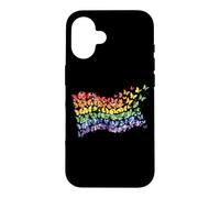 Drapeau Arc-en-Ciel Papillons Gay Pride Mois Art Homosexualité Coque pour iPhone 16