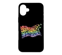 Drapeau Arc-en-Ciel Papillons Gay Pride Mois Art Homosexualité Coque pour iPhone 16 Plus