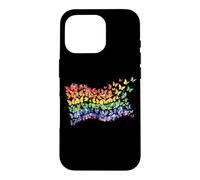 Drapeau Arc-en-Ciel Papillons Gay Pride Mois Art Homosexualité Coque pour iPhone 16 Pro