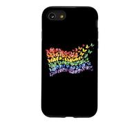 Drapeau Arc-en-Ciel Papillons Gay Pride Mois Art Homosexualité Coque pour iPhone SE (2020) / 7/8