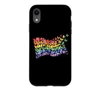 Drapeau Arc-en-Ciel Papillons Gay Pride Mois Art Homosexualité Coque pour iPhone XR
