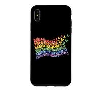 Drapeau Arc-en-Ciel Papillons Gay Pride Mois Art Homosexualité Coque pour iPhone XS Max