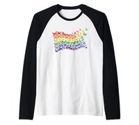 Drapeau Arc-en-Ciel Papillons Gay Pride Mois Art Homosexualité Manche Raglan