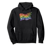 Drapeau Arc-en-Ciel Papillons Gay Pride Mois Art Homosexualité Sweat à Capuche