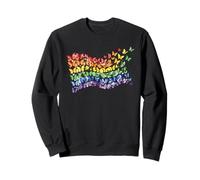 Drapeau Arc-en-Ciel Papillons Gay Pride Mois Art Homosexualité Sweatshirt