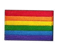 Drapeau Arc-en-ciel Patch Brodé Pride Gay Lgbt Applique Pour Vêtements Chapeau Emblème Militaire Avec Crochet Boucle