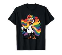 Drapeau Arc-en-Ciel Pride LGBTQ Ally Equality Love is Love Goose T-Shirt