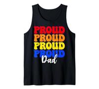 Drapeau arc-en-ciel Proud Dad Gay Pride LGBTQ pour la fête des pères Débardeur