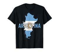Drapeau Argentin Vintage Argentine Carte Pays T-Shirt