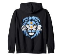 Drapeau Argentine Couleurs Tête de Lion Sweat à Capuche