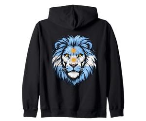 Drapeau Argentine Couleurs Tête de Lion Sweat à Capuche