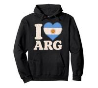 Drapeau Argentine Cœur Amour Hommes Femmes Enfants Sweat à Capuche