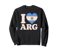 Drapeau Argentine Cœur Amour Hommes Femmes Enfants Sweatshirt