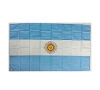 Drapeau Argentine Grand 150x90cm Pandiui23 pour Balcon avec 4 Oeillets et 4 Attaches de Câbles (Argentine)
