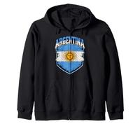 Drapeau Argentine Soleil Vintage Heritage Shield Pride Art Sweat à Capuche