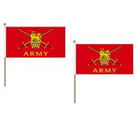 Drapeau Armée de terre britannique 45x30cm HAMPE en bois - LOT DE 10 Drapeaux British Army - Royaume-Uni 30 x 45 cm - AZ FLAG