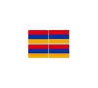 Drapeau Arménie - 4 Stickers - 9.5 X 6.3 Cm - Sticker/Autocollant