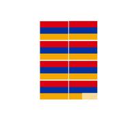 Drapeau Arménie - 8 Stickers - 9.5 X 6.3 Cm - Sticker/Autocollant