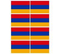 Drapeau Arménie - 8 Stickers - 9.5 X 6.3 Cm - Sticker/Autocollant
