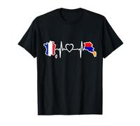 Drapeau Arménie France Heartbeat Arménien T-Shirt