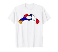 Drapeau arménien france - Cœur français arménien T-Shirt