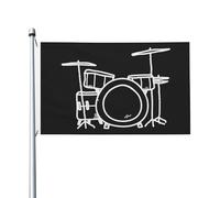 Drapeau artistique tambour 3 x 5 pieds, décoration extérieure, bannière, drapeau de jardin pour la maison et le jardin