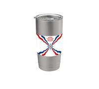 Drapeau Assyrien Ashur, emblème Ashur, Syrie, Irak Gobelet isotherme en acier inoxydable double paroi
