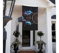 Drapeau attrape-rêves de 0,9 x 1,5 m double face, ne se décolore pas, drapeau de jardin vertical saisonnier avec œillets en laiton, bannière extérieure, toile de fond personnalisée pour cour, porche