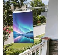 Drapeau aurores boréales pour extérieur et intérieur - Printemps, été, automne, hiver - Drapeaux de jardin avec œillets verticaux double face - Bannière pour décorations de cour