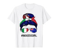 Drapeau australien Italie Australie Chignon Italien T-Shirt