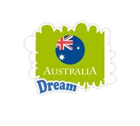 Drapeau Australien Kangourou Koala Stickers Citation Rêve Vinyle Stickers