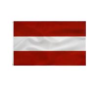 Drapeau Autriche 90 x 150 cm - autrichien Polyester Couleurs vives avec œillets en laiton Drapeau austrien Austrian flag