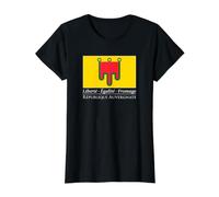 Drapeau Auvergne Devise République Auvergnate Fromage T-Shirt Graphique avec Valeur, Femme, Noir, L