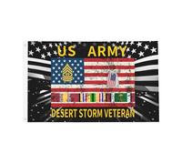 Drapeau Avec Œillets Drapeaux Commandant Major Vétéran De L'Opération Tempête Du Désert Résistant À La Décoloration Bruant Pour Décorations Maison Bar 90X150Cm