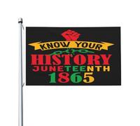 Drapeau Avec Œillets Drapeaux Connaissez Votre Histoire Juneteenth Décoratifs Bruant Pour Bar Jardin Anniversaire 90X150Cm