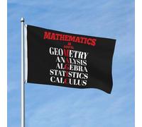 Drapeau Avec Œillets Drapeaux Mathématiques Les Mathématiques Sont La Géométrie Analyse Algèbre Statistiques Calcul Décoratifs Bannière Extérieure Pour Jardin Intérieur Fête 90X150Cm