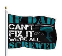 Drapeau Avec Œillets Drapeaux Si Tim Ne Peut Pas Le Réparer, Nous Sommes Tous Foutus 1 Décoratifs Bannière Extérieure Pour Manif Balcon Anniversaire 90X150Cm