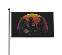 Drapeau Avec Œillets, Frères Singes Mignons Décoratifs Bannière Extérieure Pour Extérieur Maison Drapeaux 90X150Cm