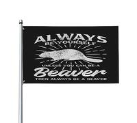 Drapeau Avec Œillets, Soyez Toujours À Vous, À Moins Que Vous Ne Puissiez Être Un Castor Double Couture Suspendus Fanion Pour Décoration Jardin Drapeaux 90X150Cm
