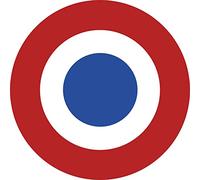 drapeau aviation Française - 10cm - Autocollant/Sticker