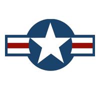 Drapeau Aviation Usa - 10x5,5cm - Sticker/Autocollant