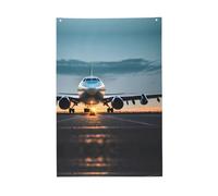 Drapeau avions dans la lumière du soir aux couleurs vives 6 x 91 cm pour l'extérieur drapeaux bannières avec œillets en polyester de qualité supérieure