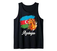 Drapeau Azerbaïdjan Cheval Patriotisme équestre Débardeur
