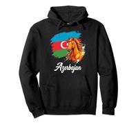 Drapeau Azerbaïdjan Cheval Patriotisme équestre Sweat à Capuche
